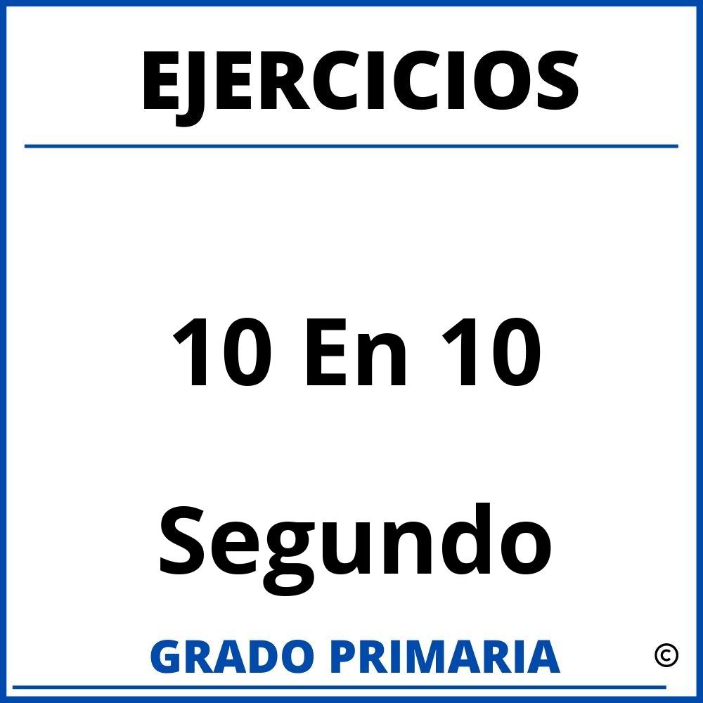 Ejercicios De 10 En 10 Para Segundo Grado