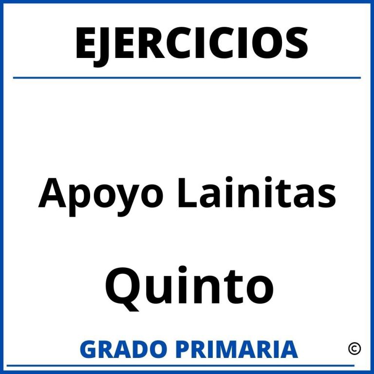 Ejercicios De Lainitas De Cuarto Grado