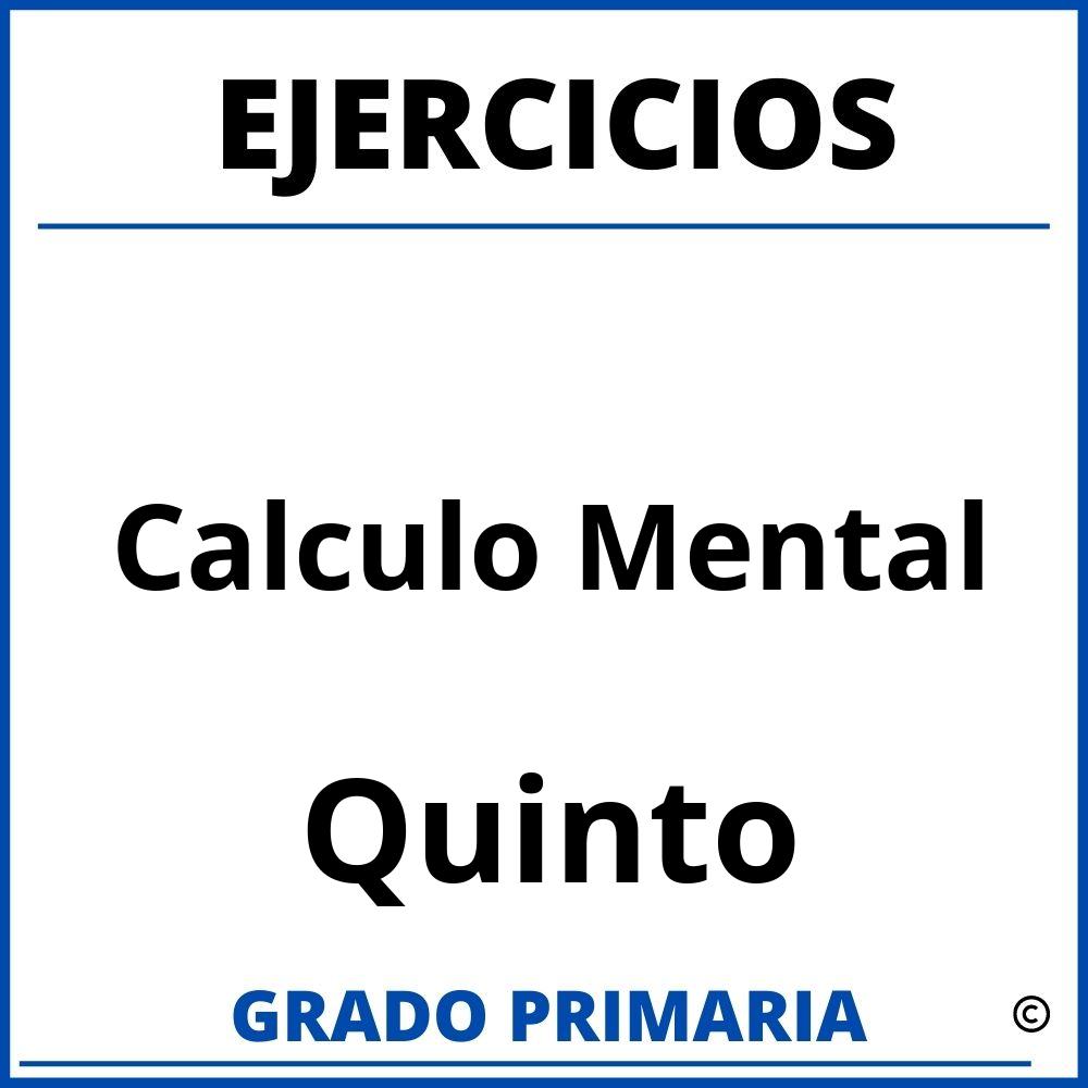 Ejercicios De Calculo Mental De Quinto Grado