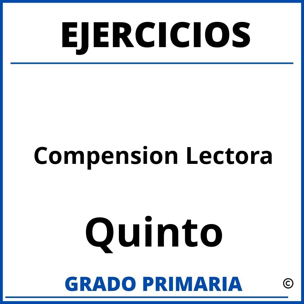 Ejercicios De Compension Lectora Quinto Grado