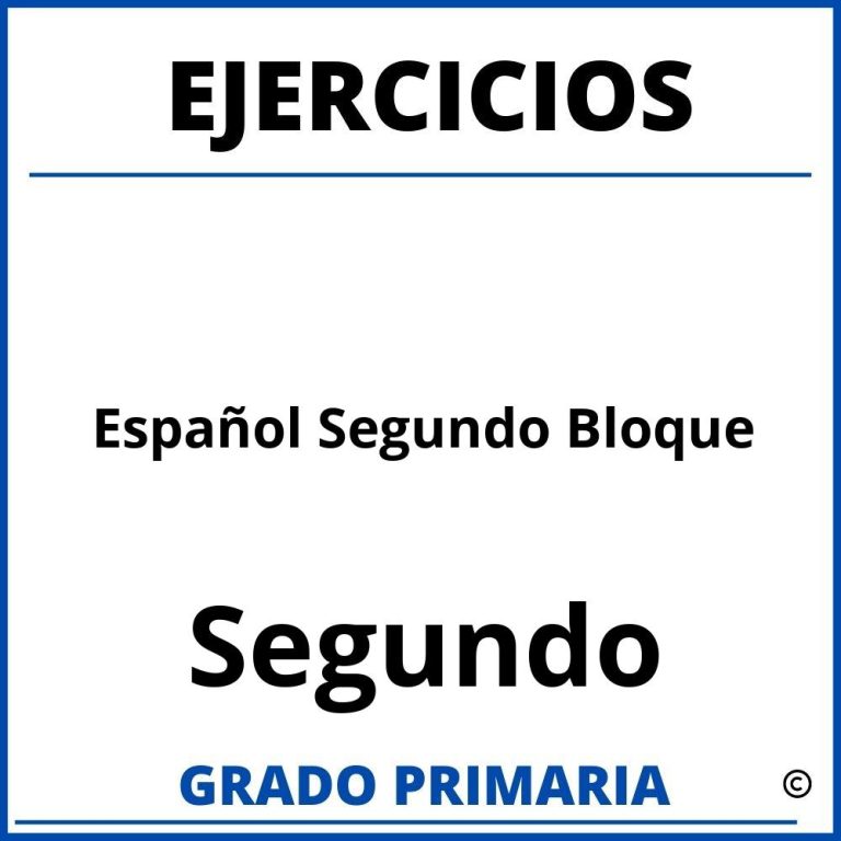 Ejercicios De Español Segundo Grado Cuarto Bloque 2228