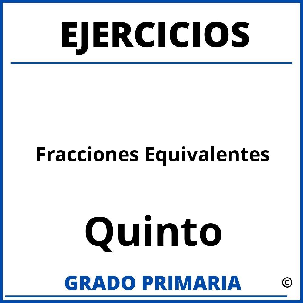 Ejercicios De Fracciones Equivalentes Para Niños De Quinto Grado