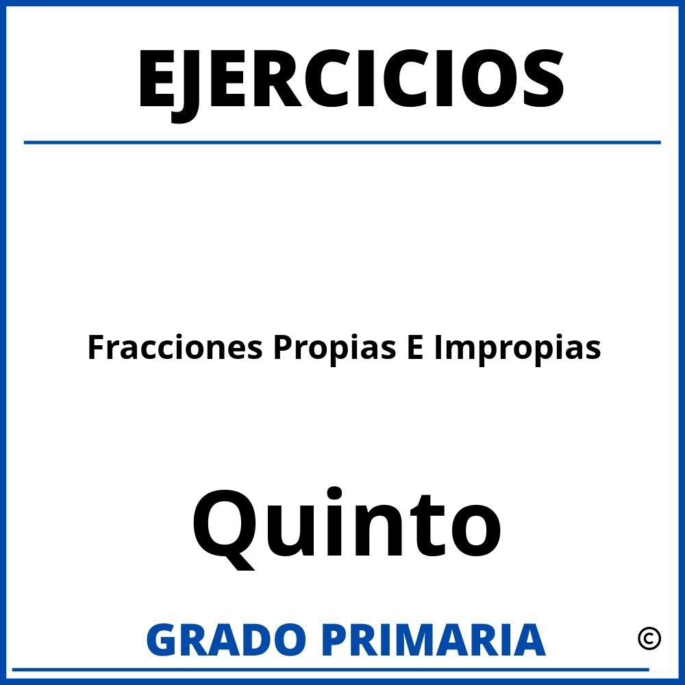 Ejercicios De Fracciones Propias E Impropias Para Quinto Grado