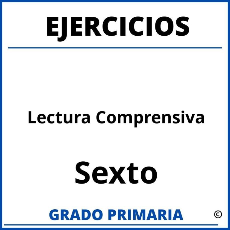 Ejercicios De Lectura Comprensiva Cuarto Grado