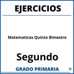 Ejercicios De Matematicas Para Segundo Grado De Primaria Quinto Bimestre