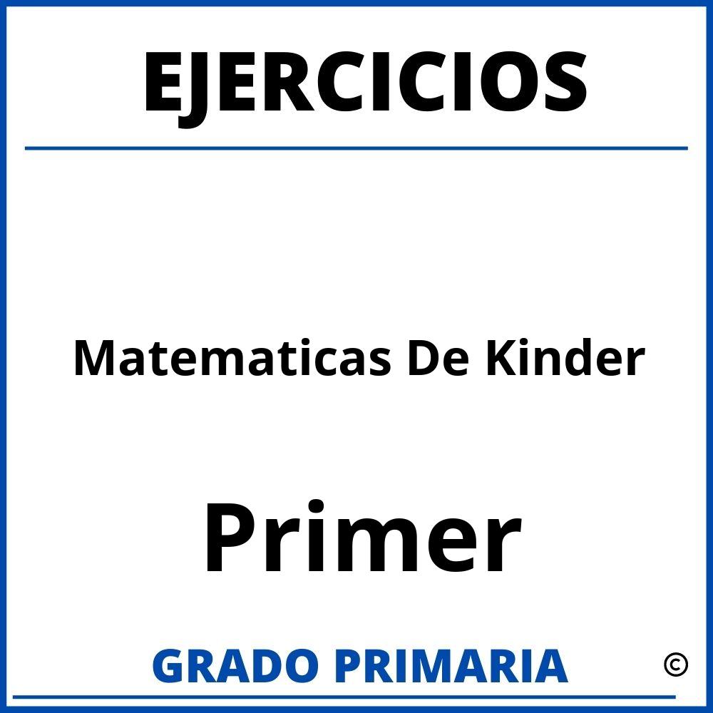 Ejercicios De Matematicas Primer Grado De Kinder
