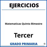 Ejercicios De Matematicas Tercer Grado Quinto Bimestre