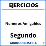 Ejercicios De Números Amigables Para Segundo Grado De Primaria