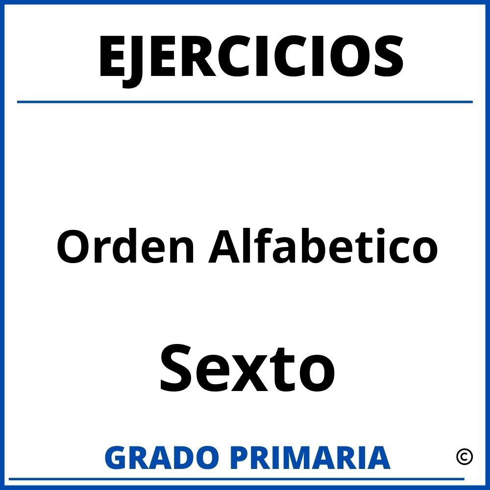 Ejercicios De Orden Alfabetico Para Sexto Grado