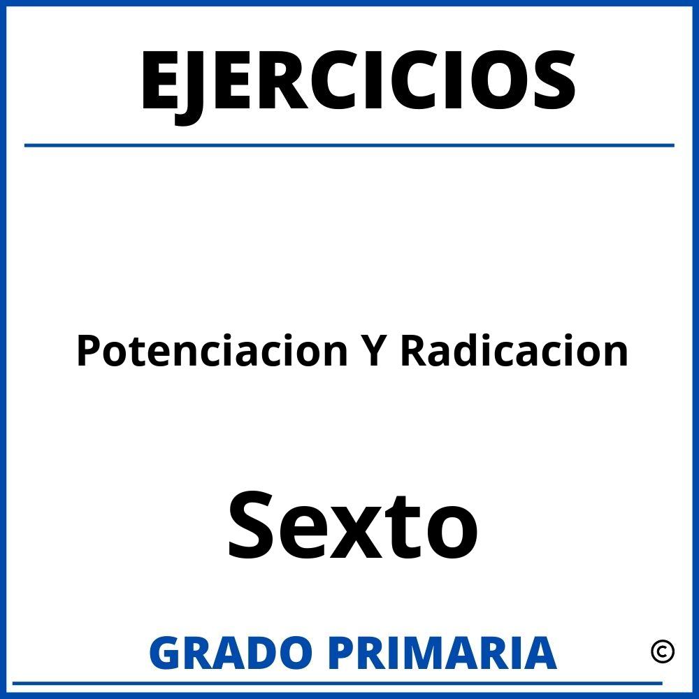 Ejercicios De Potenciacion Y Radicacion Para Sexto Grado