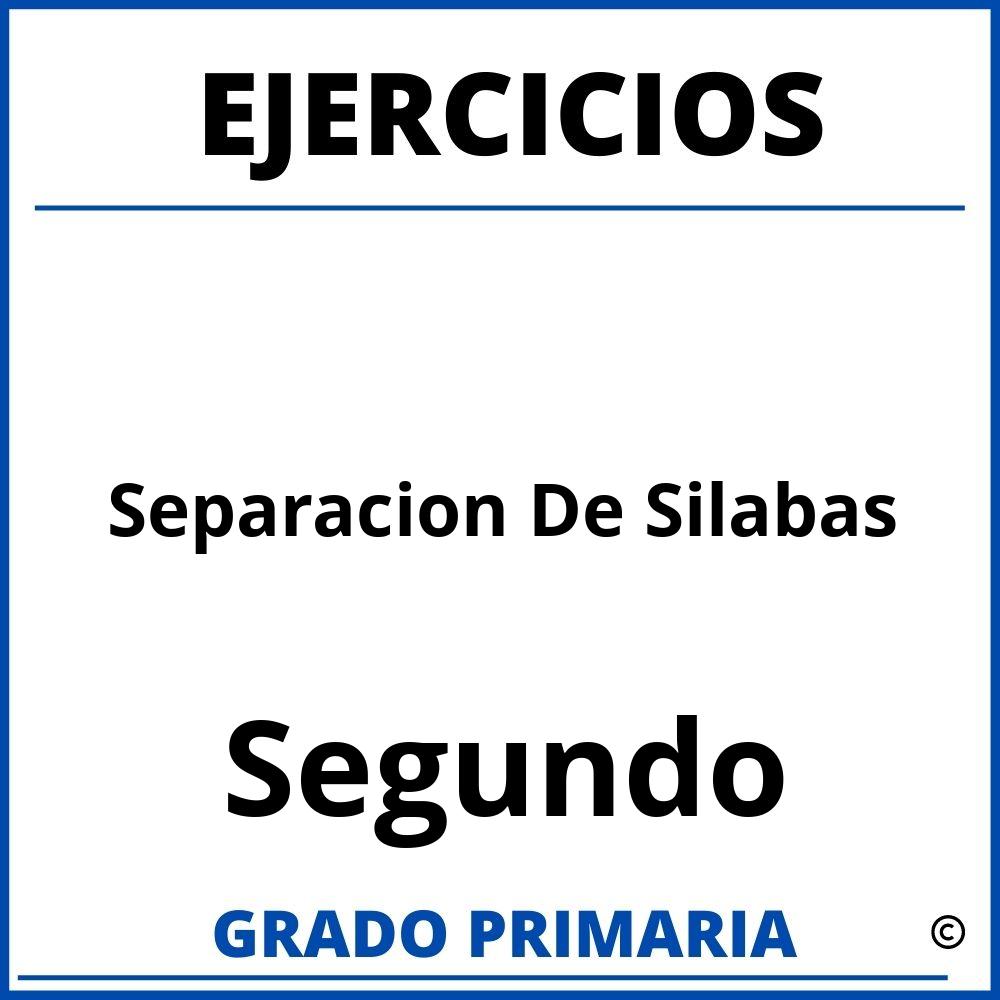 Ejercicios De Separacion De Silabas Para Niños De Segundo Grado