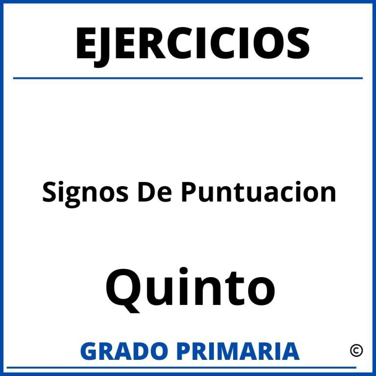 Ejercicios De Signos De Puntuación Para Sexto Grado 1584