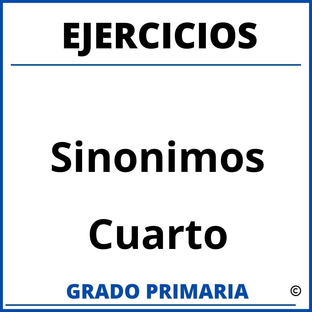 Ejercicios De Sinonimos Para Cuarto Grado