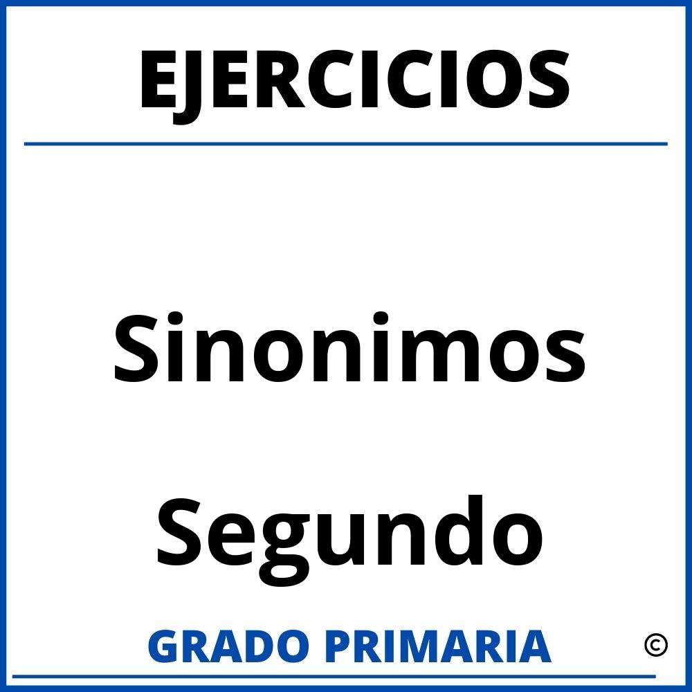 Ejercicios De Sinonimos Para Niños De Segundo Grado